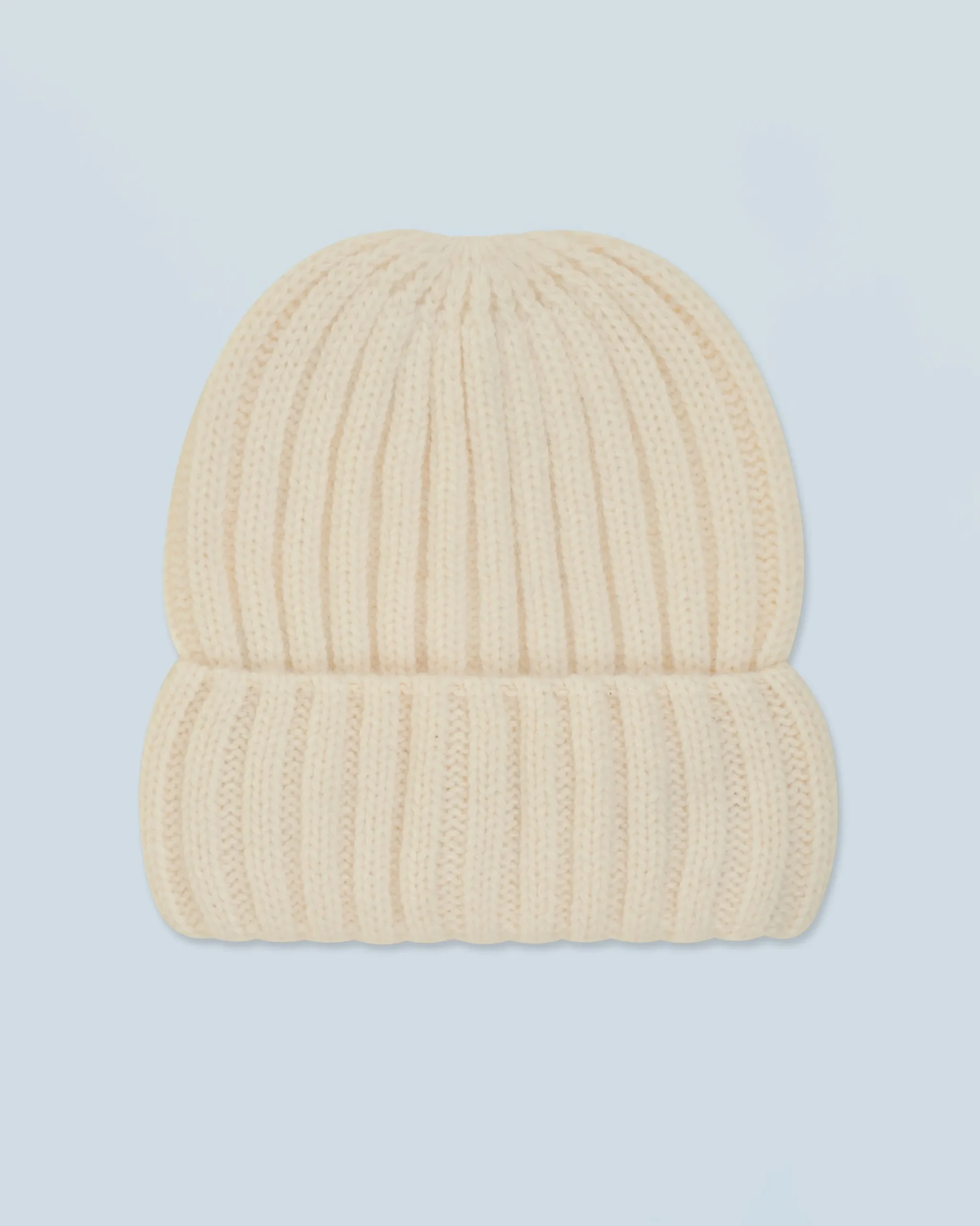 Berretto con Risvolto a Coste