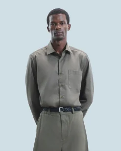 Camicia Maniche lunghe Tinta unita Ricamo