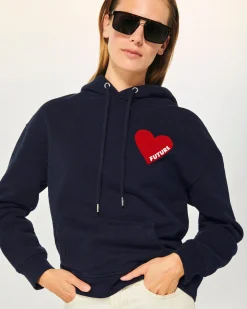 Felpa con Cappuccio Cuore