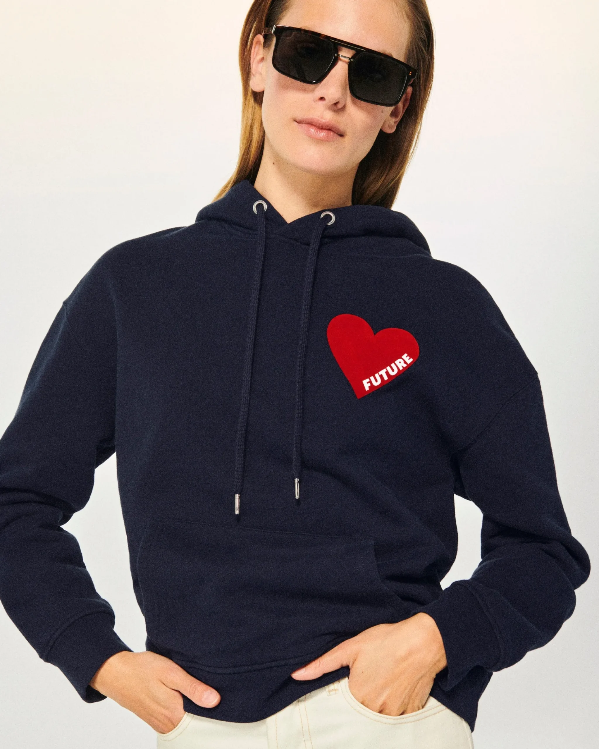 Felpa con Cappuccio Cuore