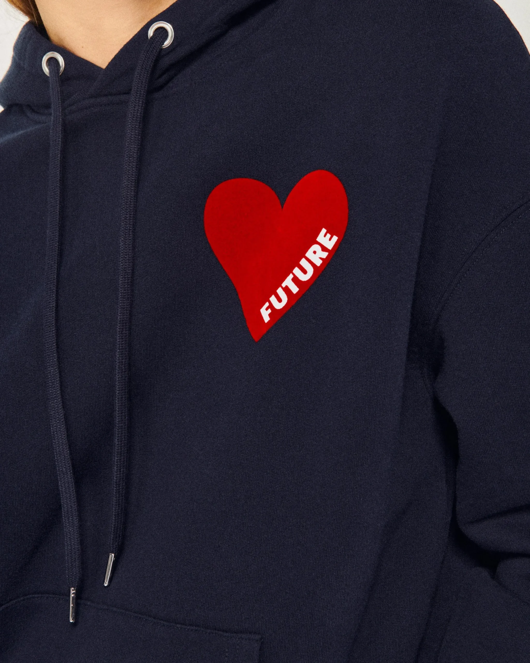 Felpa con Cappuccio Cuore