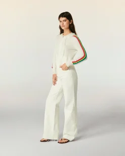 Felpa-maglione con Zip Banda multicolore