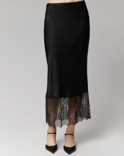 Gonna Midi Cut-out Pizzo