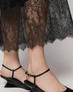 Gonna Midi Cut-out Pizzo