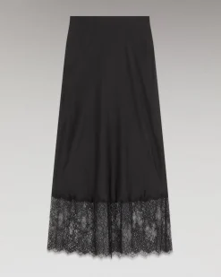 Gonna Midi Cut-out Pizzo