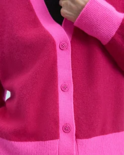 Maglione Cardigan Bicolore Leger