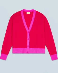 Maglione Cardigan Bicolore Leger