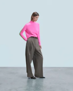 Maglione Collo a lupetto Fasce per maniche Multico Leger