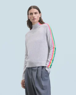 Maglione Collo a lupetto Multico Leger Maniche a righe