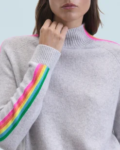 Maglione Collo a lupetto Multico Leger Maniche a righe