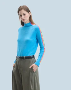 Maglione Collo a lupetto Fasce per maniche Multico Leger