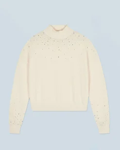 Maglione Collo alto con Strass Leggero