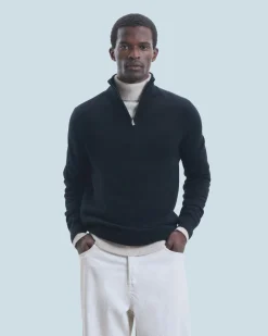 Maglione Collo alto con zip Basic