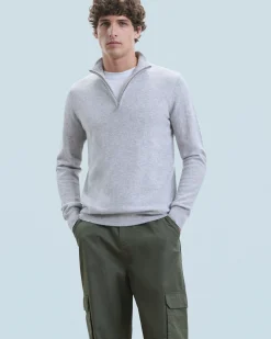 Maglione Collo alto con zip Basic