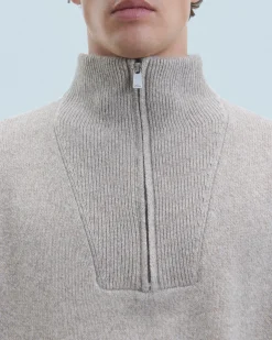 Maglione Collo alto con zip Sovradimensionato