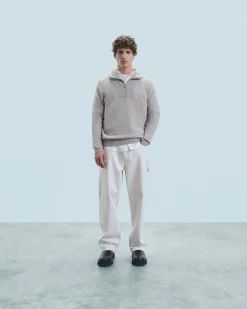 Maglione Collo alto con zip Sovradimensionato