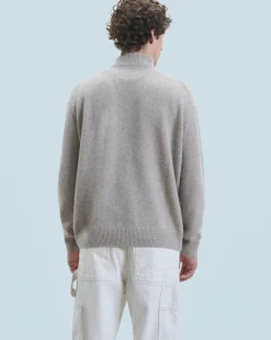 Maglione Collo alto con zip Sovradimensionato