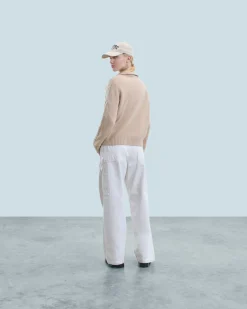 Maglione Collo alto con zip Maglia a trecce