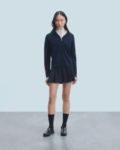 Maglione con Cappuccio Bande maniche Multicolori Leggero