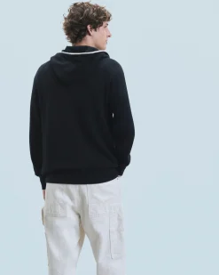 Maglione con Cappuccio Bordini a contrasto Leggero