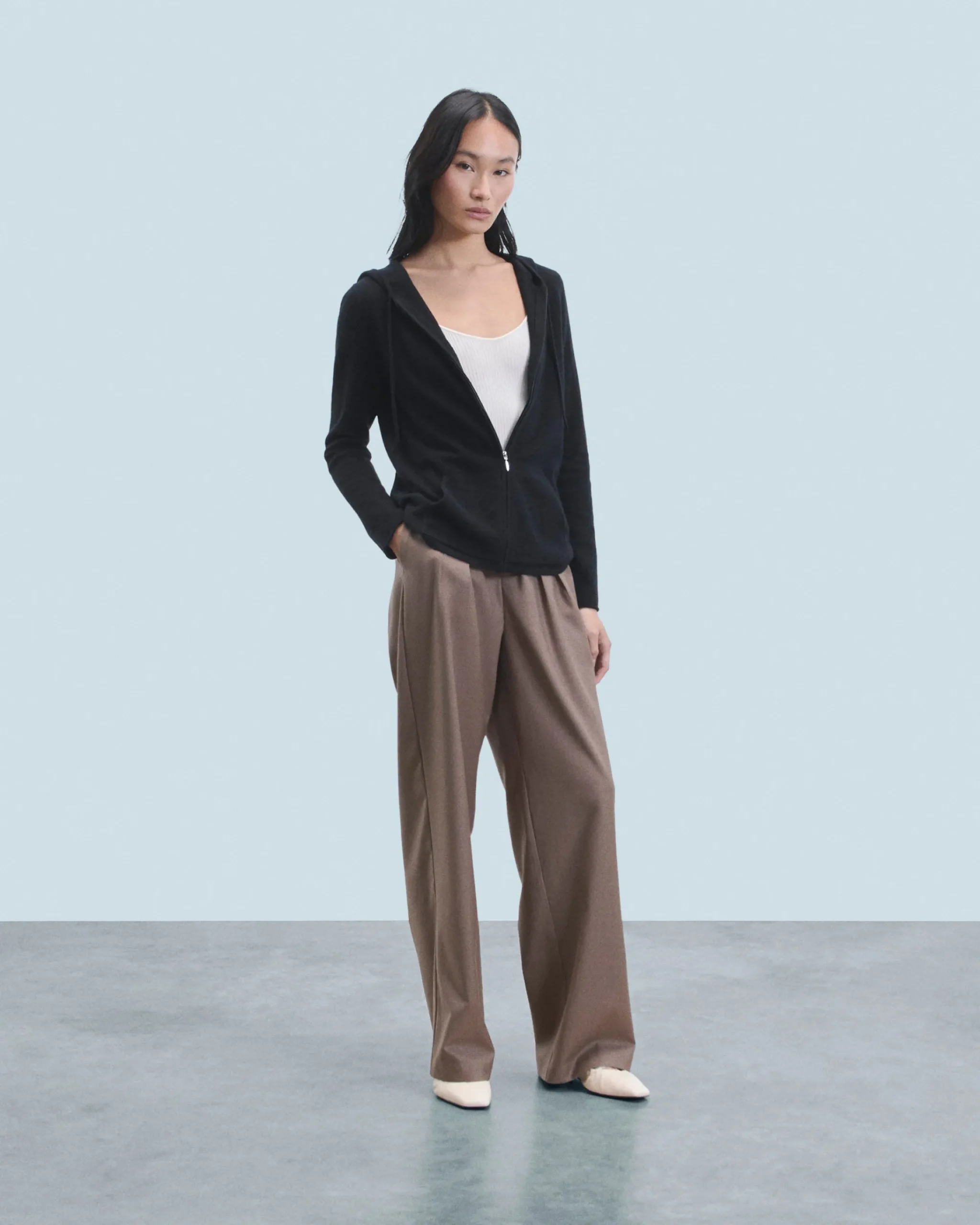 Maglione con Cappuccio e Zip