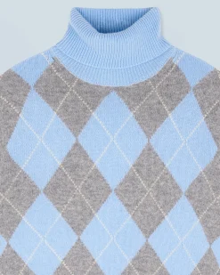 Maglione Dolcevita con Motivo losanghe