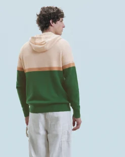 Maglione Felpa con cappuccio Color Block