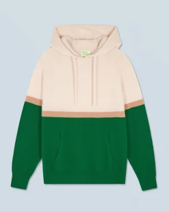 Maglione Felpa con cappuccio Color Block