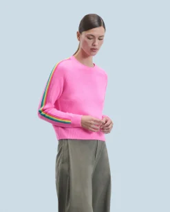 Maglione Girocollo Fasce per maniche Multico