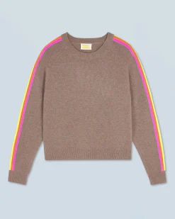 Maglione Girocollo Fasce per maniche Multico