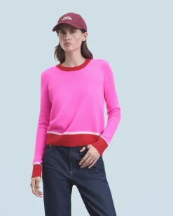 Maglione Girocollo Luce a contrasto bicolore