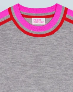 Maglione Scollo tondo Bande Bicolore