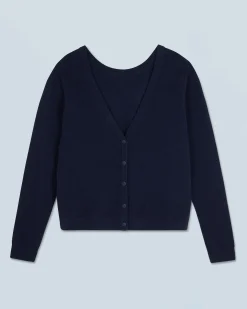 Maglione Scollo tondo Schiena scoperta con Bottoni