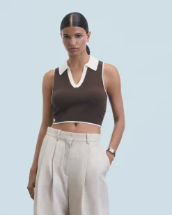 Maglione Senza maniche Bicolore