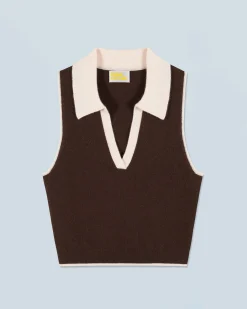 Maglione Senza maniche Bicolore