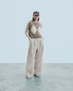 Maglione Senza maniche con Motivo losanghe