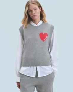 Maglione Senza maniche Cuore Leggero
