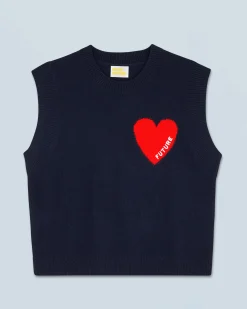 Maglione Senza maniche Cuore Leggero