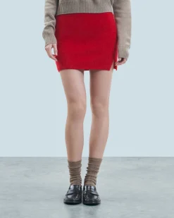 Minigonna in Cashmere spazzolato