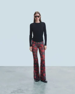 Pantaloni Flare Mesh