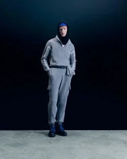 Pullover Collo alto con Zip Bande