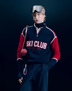 Pullover Collo alto con Zip Sci Club