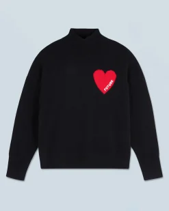 Pullover Collo alto Cuore Leggero