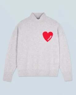 Pullover Collo alto Cuore Leggero