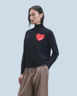 Pullover Collo alto Cuore Leggero