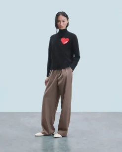 Pullover Collo alto Cuore Leggero