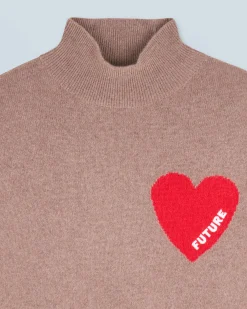 Pullover Collo alto Cuore Leggero