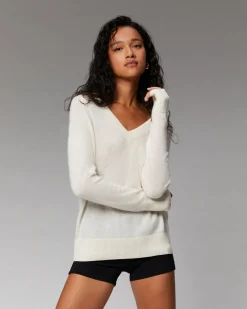 Pullover Scollo a V Oversize Leggero