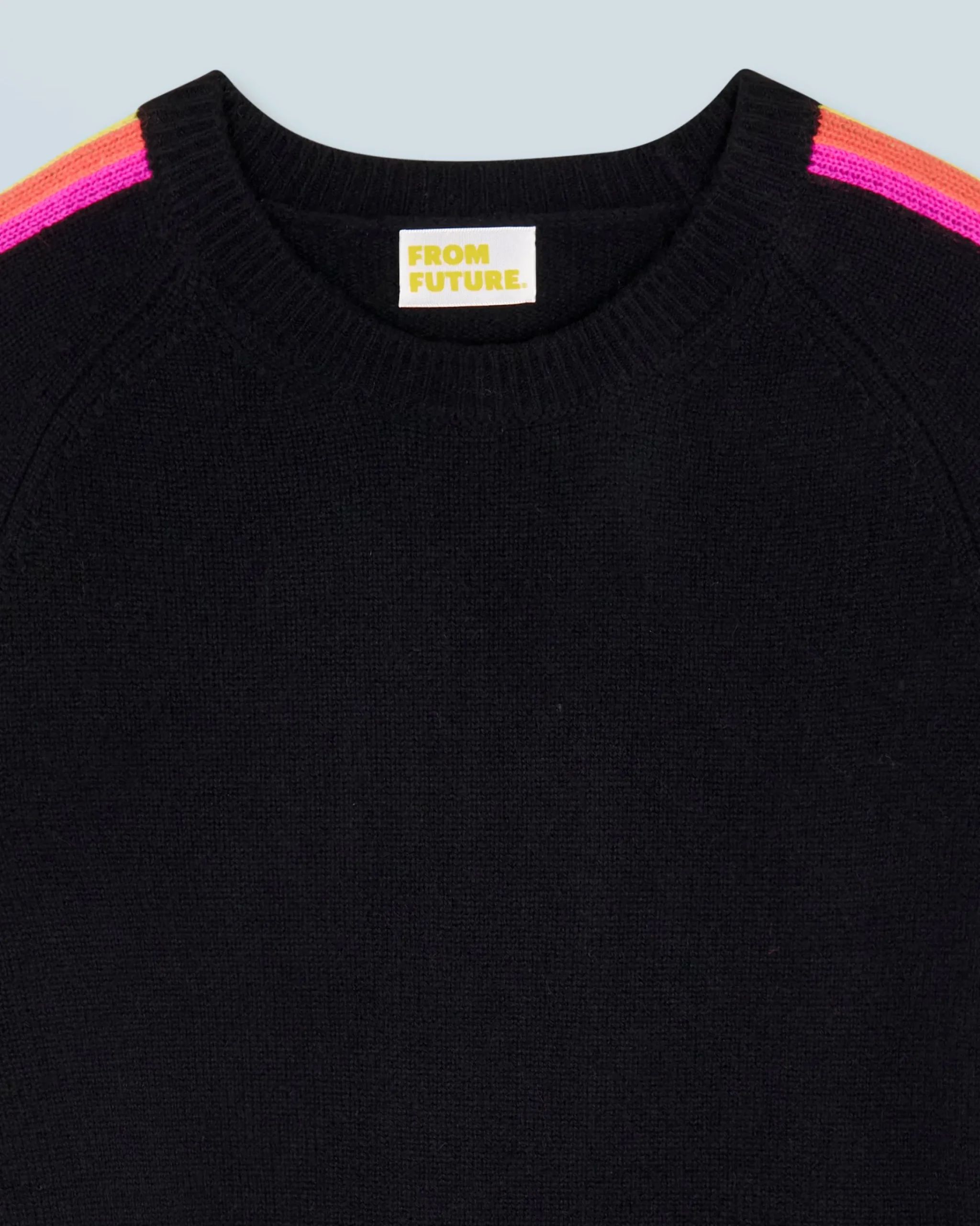 Pullover Scollo tondo Bande maniche multicolori