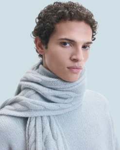 Sciarpa con frange A Maglia a trecce